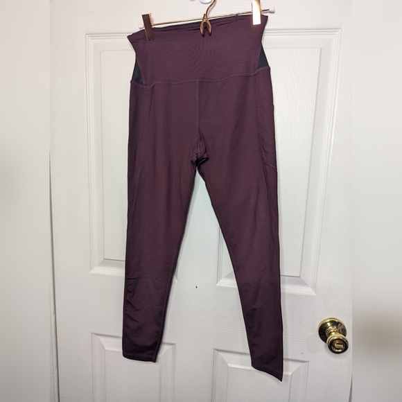 Tommie Copper Womens Leggings Size Small Maroon Pants Athletic Support - Picture 1 of 5
